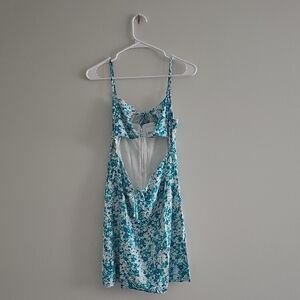 Floral Blue and White Women's Dress